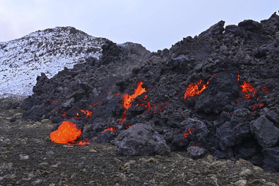 Mise en place d'une coulée de lave de type AA - 1mn 17s